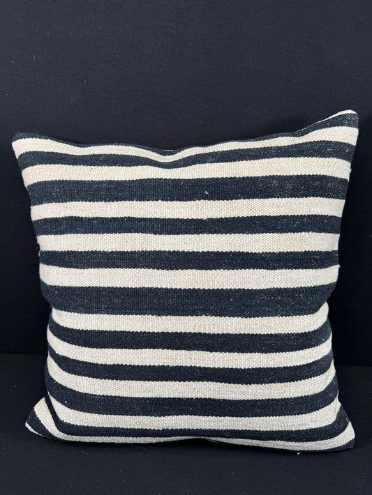 Turkish Hemp Pillow Cushion Natural Beige Black Pillow Cushion Cover 24x24 #30346