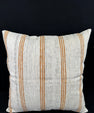 Turkish Hemp Pillow Cushion Natural Beige Rust Pillow Cushion Cover 24x24 #30345