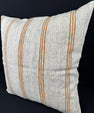 Turkish Hemp Pillow Cushion Natural Beige Rust Pillow Cushion Cover 24x24 #30345
