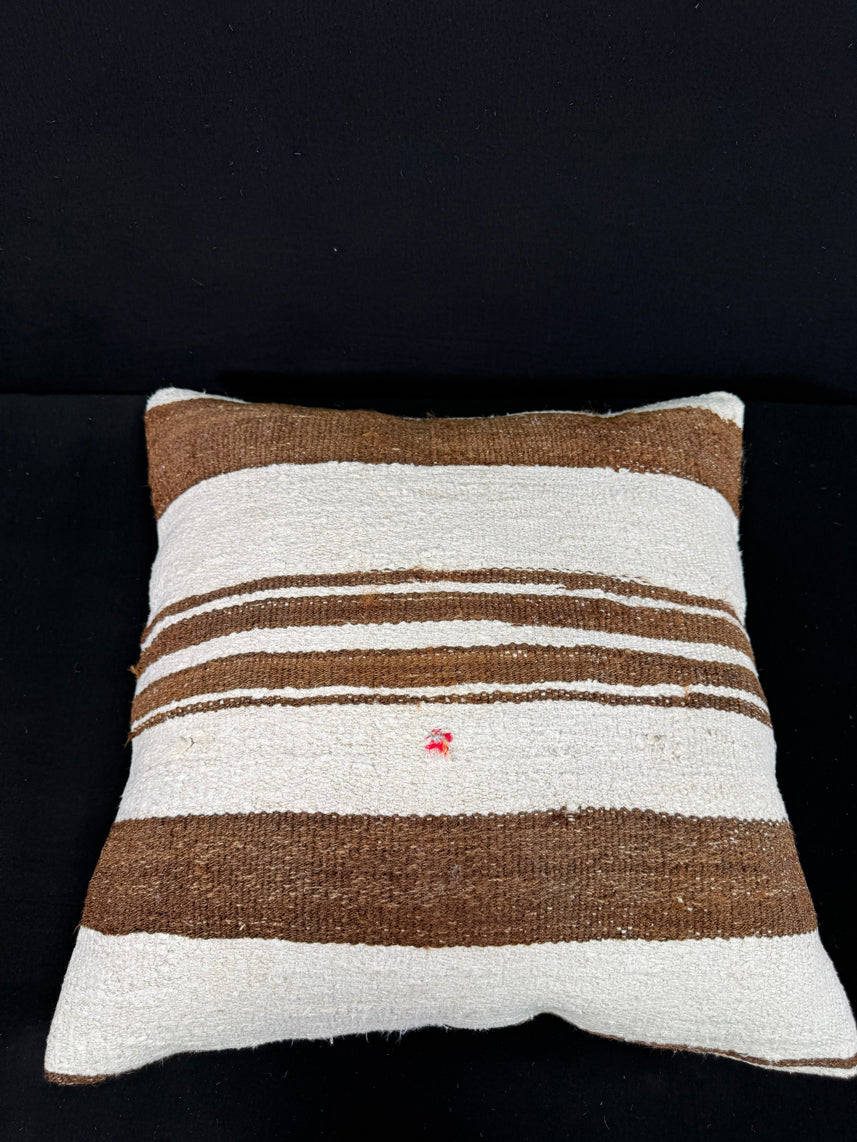 Turkish Hemp Pillow Cushion Natural Beige Brown Pillow Cushion Cover 24x24 #30361