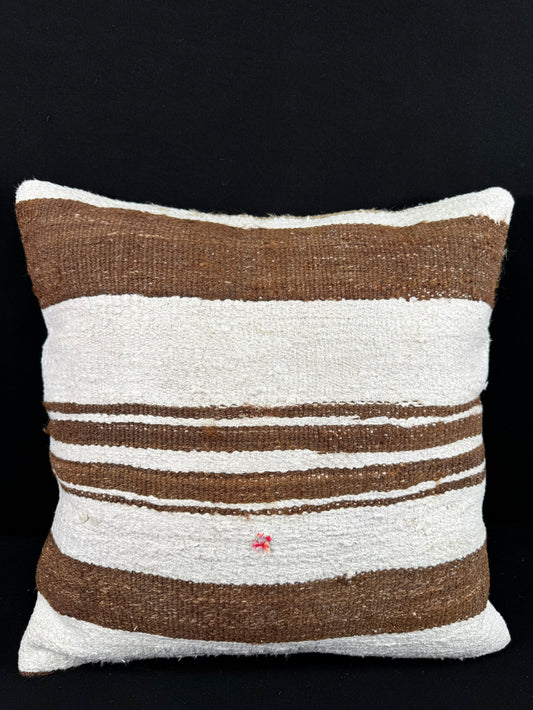 Turkish Hemp Pillow Cushion Natural Beige Brown Pillow Cushion Cover 24x24 #30361