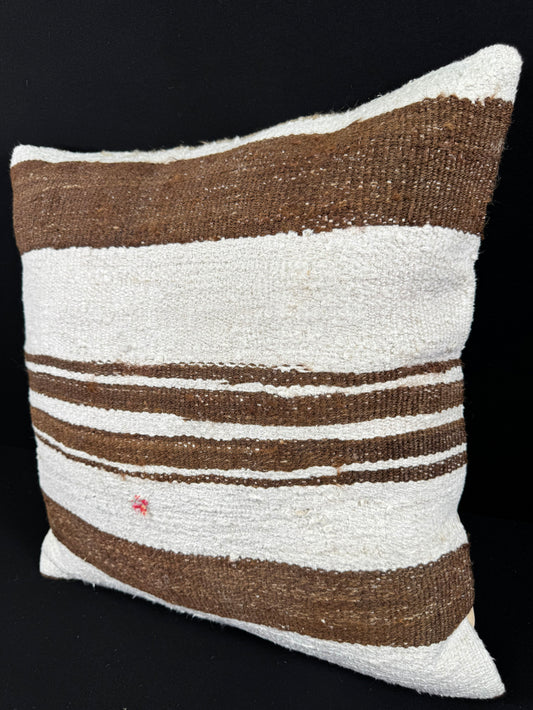 Turkish Hemp Pillow Cushion Natural Beige Brown Pillow Cushion Cover 24x24 #30361