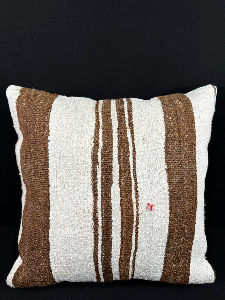 Turkish Hemp Pillow Cushion Natural Beige Brown Pillow Cushion Cover 24x24 #30361