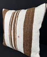 Turkish Hemp Pillow Cushion Natural Beige Brown Pillow Cushion Cover 24x24 #30361