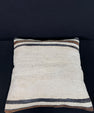 Turkish Hemp Pillow Cushion Natural Beige Black Pillow Cushion Cover 24x24 #30359