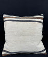 Turkish Hemp Pillow Cushion Natural Beige Black Pillow Cushion Cover 24x24 #30359
