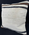 Turkish Hemp Pillow Cushion Natural Beige Black Pillow Cushion Cover 24x24 #30359