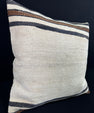 Turkish Hemp Pillow Cushion Natural Beige Black Pillow Cushion Cover 24x24 #30359