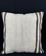 Turkish Hemp Pillow Cushion Natural Beige Black Pillow Cushion Cover 24x24 #30359
