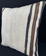 Turkish Hemp Pillow Cushion Natural Beige Black Pillow Cushion Cover 24x24 #30359