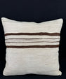 Turkish Hemp Pillow Cushion Natural Beige Brown Pillow Cushion Cover 24x24 #30354