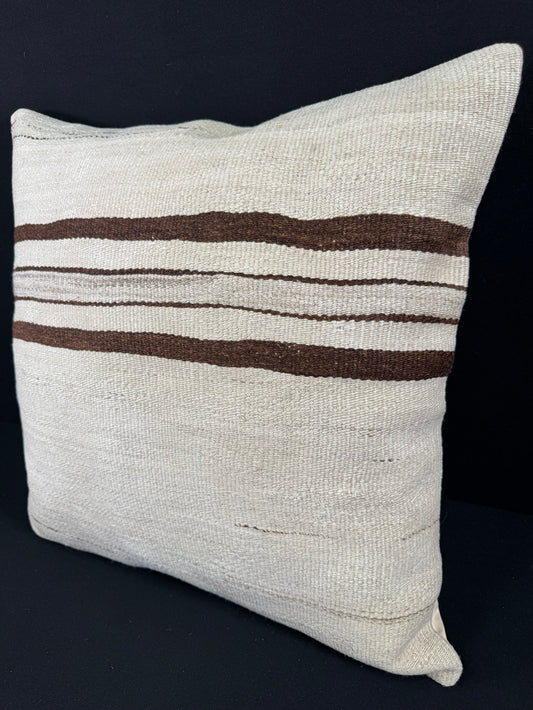 Turkish Hemp Pillow Cushion Natural Beige Brown Pillow Cushion Cover 24x24 #30354