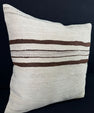 Turkish Hemp Pillow Cushion Natural Beige Brown Pillow Cushion Cover 24x24 #30354