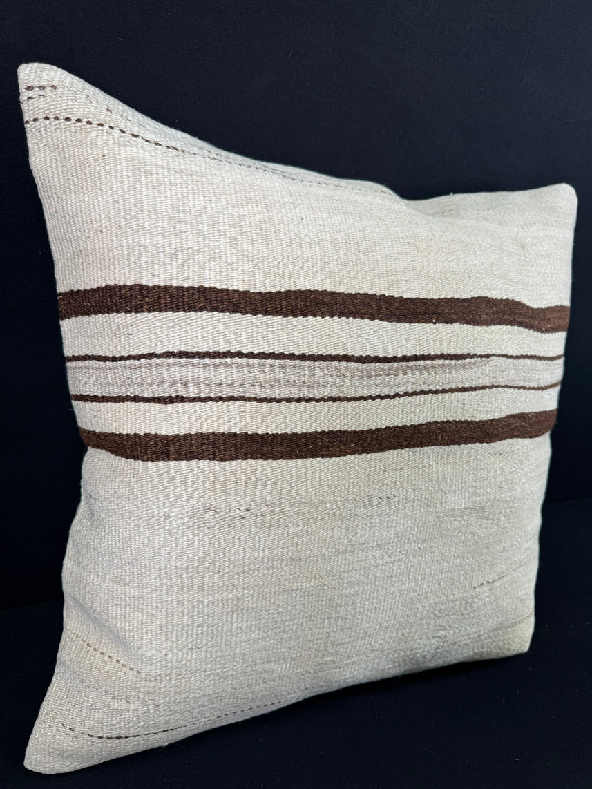 Turkish Hemp Pillow Cushion Natural Beige Brown Pillow Cushion Cover 24x24 #30354