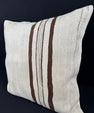 Turkish Hemp Pillow Cushion Natural Beige Brown Pillow Cushion Cover 24x24 #30354
