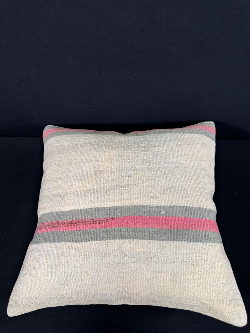 Turkish Hemp Pillow Cushion Natural Beige Pink Pillow Cushion Cover 24x24 #30363