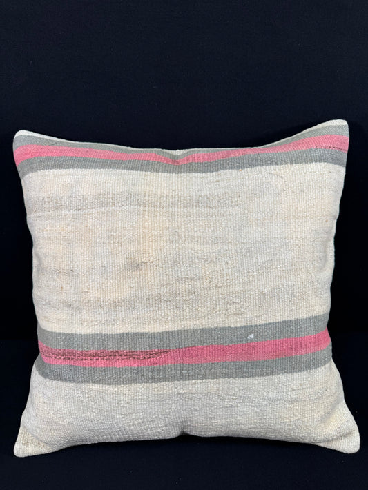 Turkish Hemp Pillow Cushion Natural Beige Pink Pillow Cushion Cover 24x24 #30363