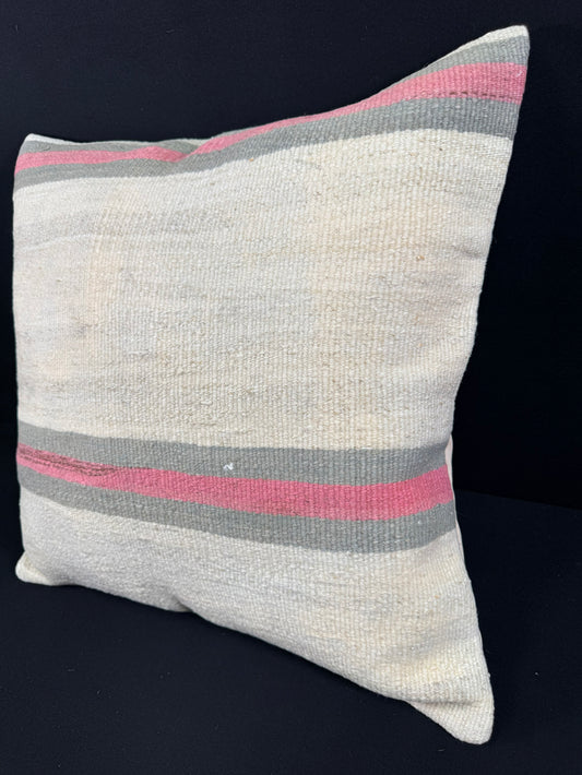 Turkish Hemp Pillow Cushion Natural Beige Pink Pillow Cushion Cover 24x24 #30363