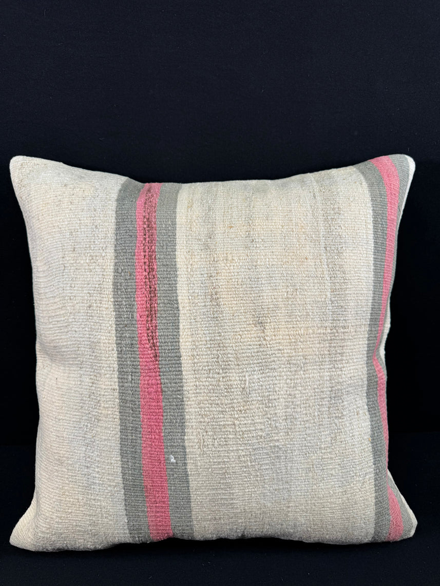 Turkish Hemp Pillow Cushion Natural Beige Pink Pillow Cushion Cover 24x24 #30363