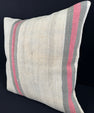 Turkish Hemp Pillow Cushion Natural Beige Pink Pillow Cushion Cover 24x24 #30363