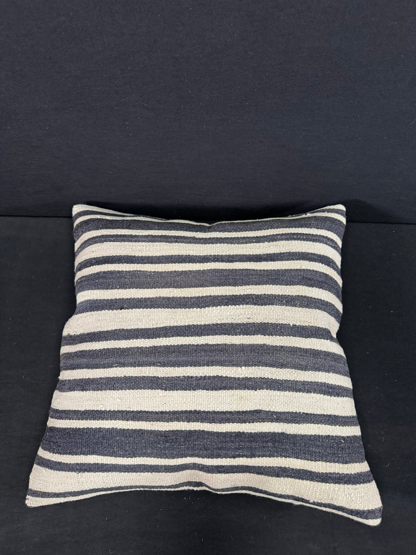 Turkish Hemp Pillow Cushion Natural Beige Black Pillow Cushion Cover 24x24 #30362