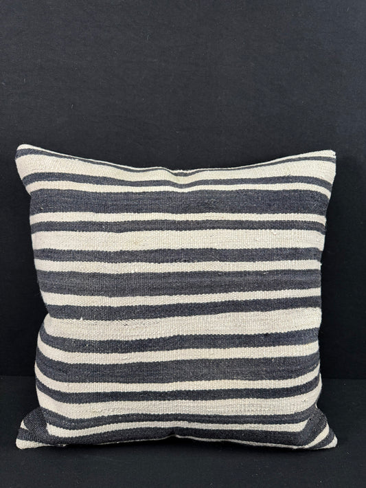 Turkish Hemp Pillow Cushion Natural Beige Black Pillow Cushion Cover 24x24 #30362