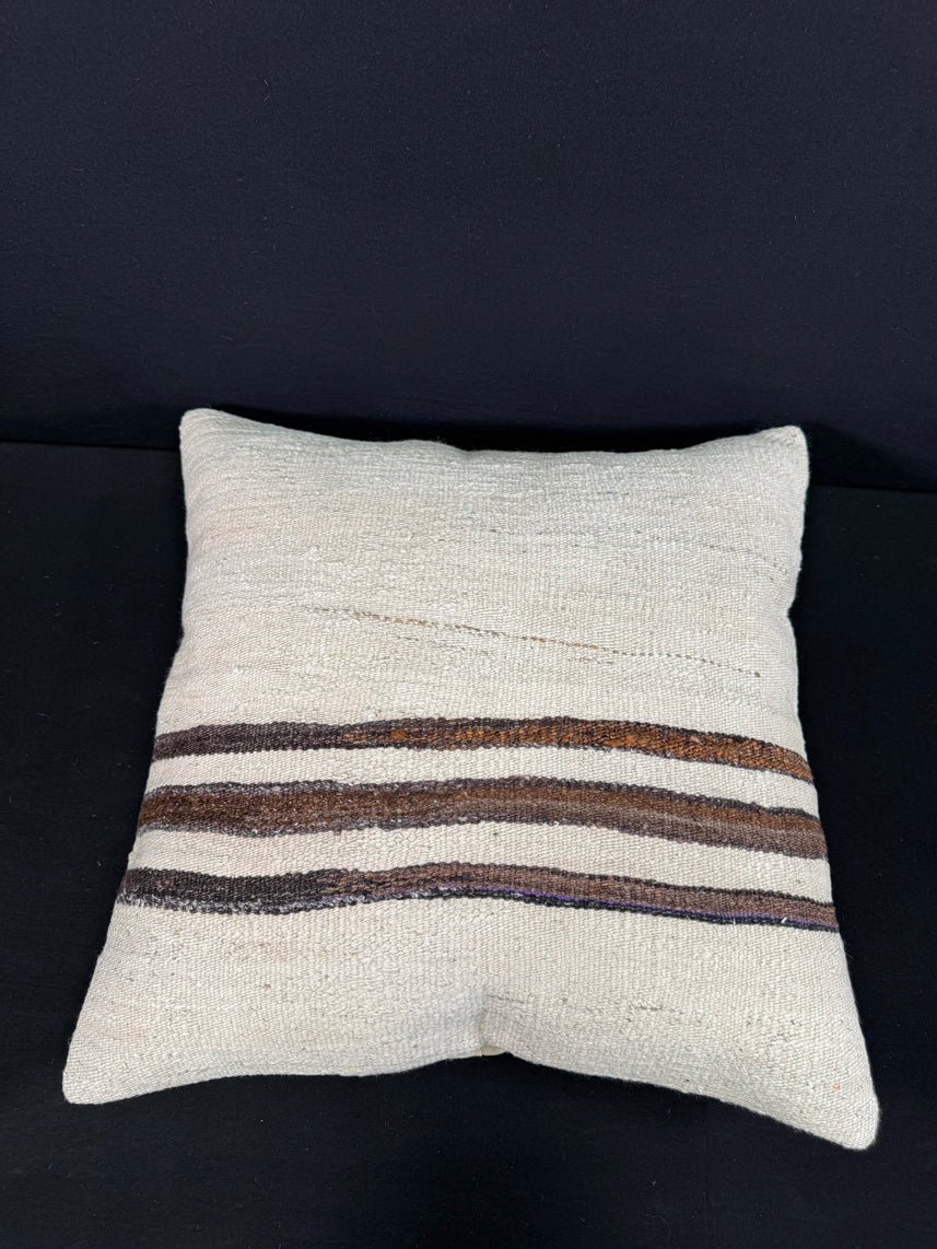 Turkish Hemp Pillow Cushion Natural Beige Brown Pillow Cushion Cover 24x24 #30342