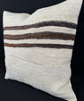 Turkish Hemp Pillow Cushion Natural Beige Brown Pillow Cushion Cover 24x24 #30342