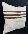 Turkish Hemp Pillow Cushion Natural Beige Brown Pillow Cushion Cover 24x24 #30342