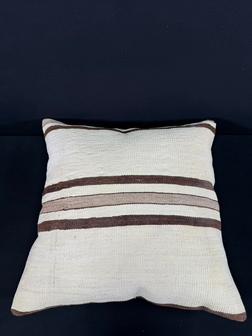 Turkish Hemp Pillow Cushion Natural Beige Brown Pillow Cushion Cover 24x24 #30341