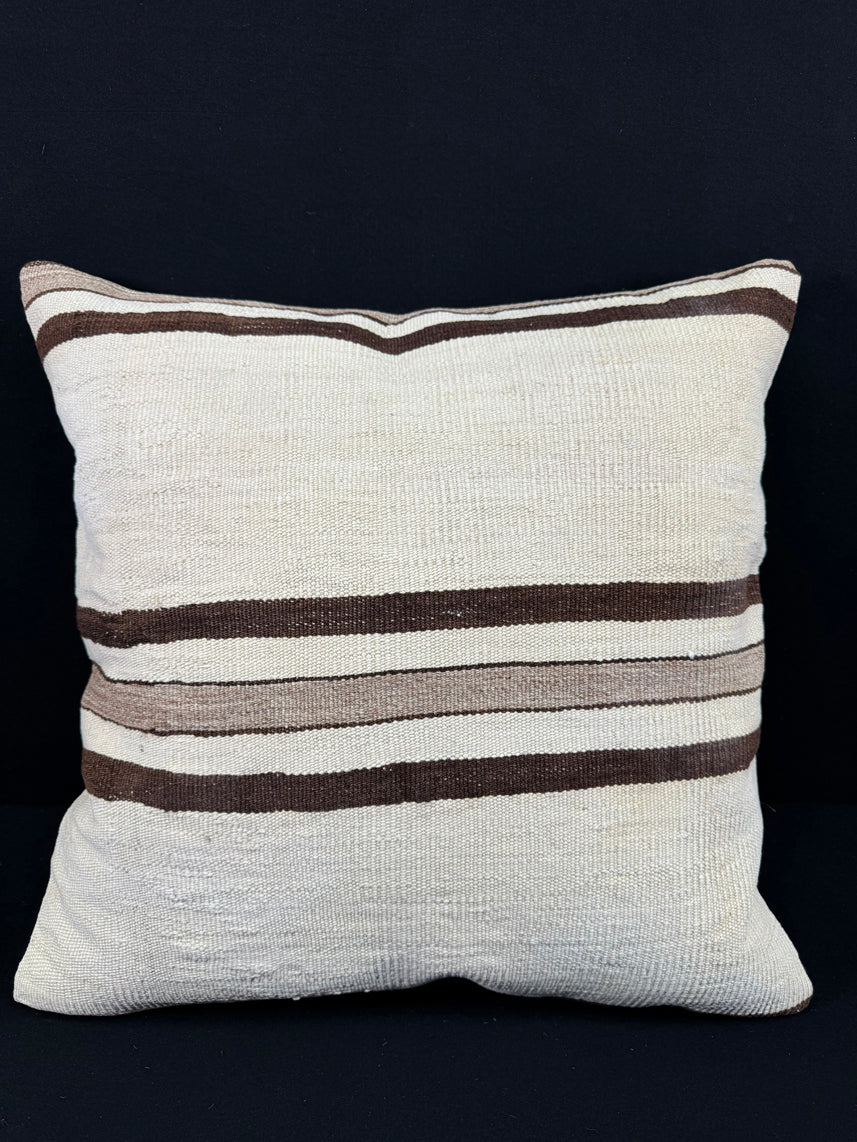 Turkish Hemp Pillow Cushion Natural Beige Brown Pillow Cushion Cover 24x24 #30341