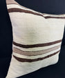 Turkish Hemp Pillow Cushion Natural Beige Brown Pillow Cushion Cover 24x24 #30341