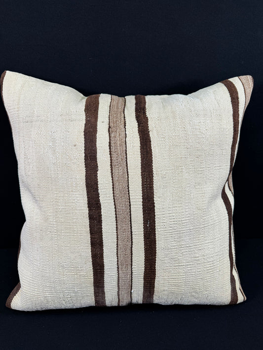Turkish Hemp Pillow Cushion Natural Beige Brown Pillow Cushion Cover 24x24 #30341