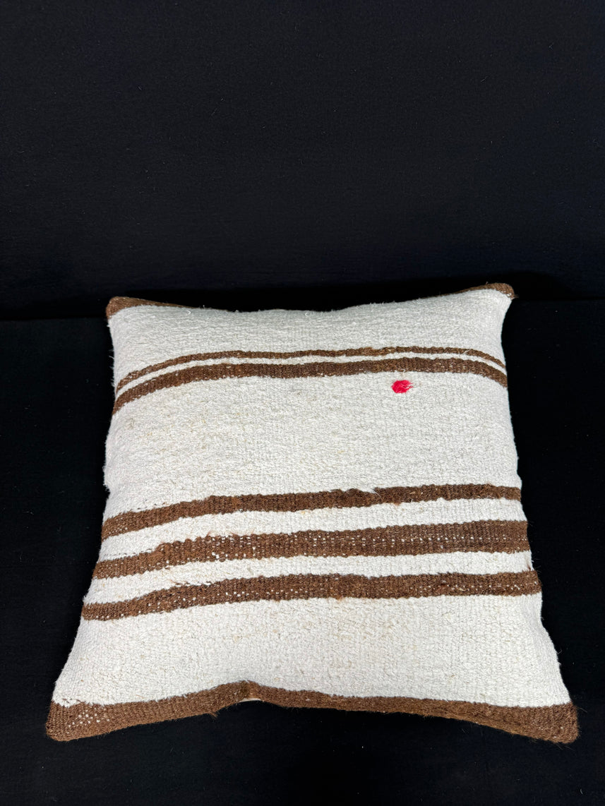 Turkish Hemp Pillow Cushion Natural Beige Brown Pillow Cushion Cover 24x24 #30358