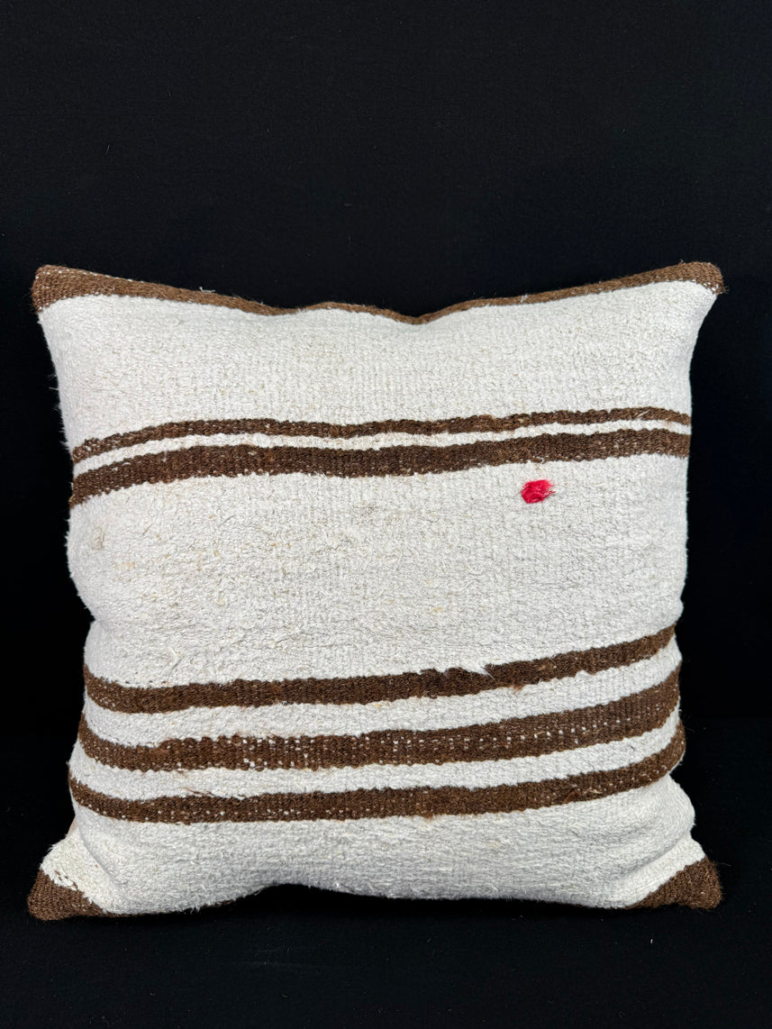 Turkish Hemp Pillow Cushion Natural Beige Brown Pillow Cushion Cover 24x24 #30358