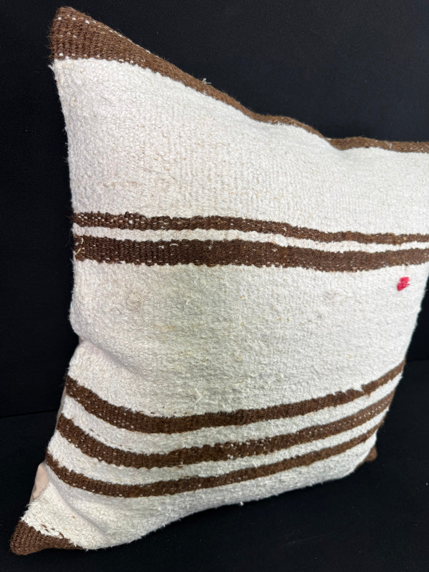 Turkish Hemp Pillow Cushion Natural Beige Brown Pillow Cushion Cover 24x24 #30358