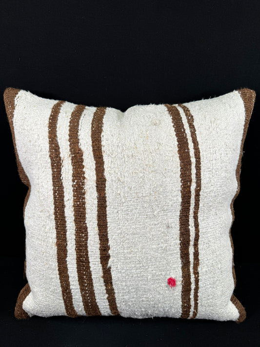 Turkish Hemp Pillow Cushion Natural Beige Brown Pillow Cushion Cover 24x24 #30358