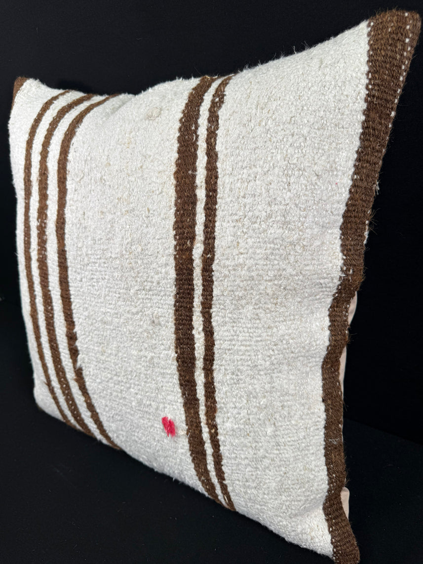 Turkish Hemp Pillow Cushion Natural Beige Brown Pillow Cushion Cover 24x24 #30358