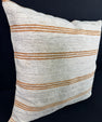 Turkish Hemp Pillow Cushion Natural Beige Rust Pillow Cushion Cover 24x24 #30350