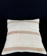Turkish Hemp Pillow Cushion Natural Beige Rust Pillow Cushion Cover 24x24 #30349