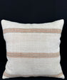 Turkish Hemp Pillow Cushion Natural Beige Rust Pillow Cushion Cover 24x24 #30349