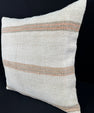Turkish Hemp Pillow Cushion Natural Beige Rust Pillow Cushion Cover 24x24 #30349
