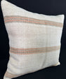 Turkish Hemp Pillow Cushion Natural Beige Rust Pillow Cushion Cover 24x24 #30349
