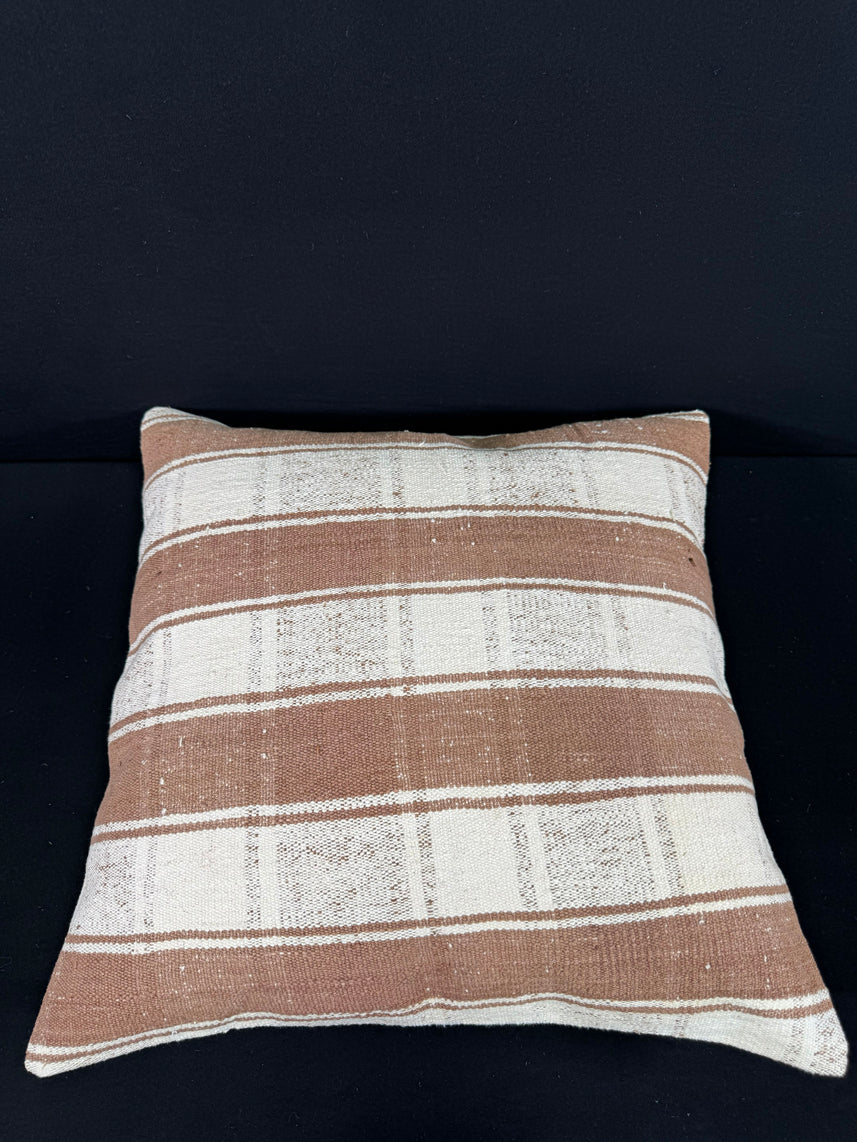 Turkish Hemp Pillow Cushion Natural Beige Brown Pillow Cushion Cover 24x24 #30366