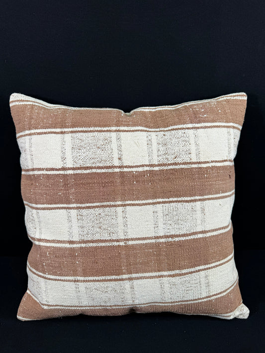 Turkish Hemp Pillow Cushion Natural Beige Brown Pillow Cushion Cover 24x24 #30366