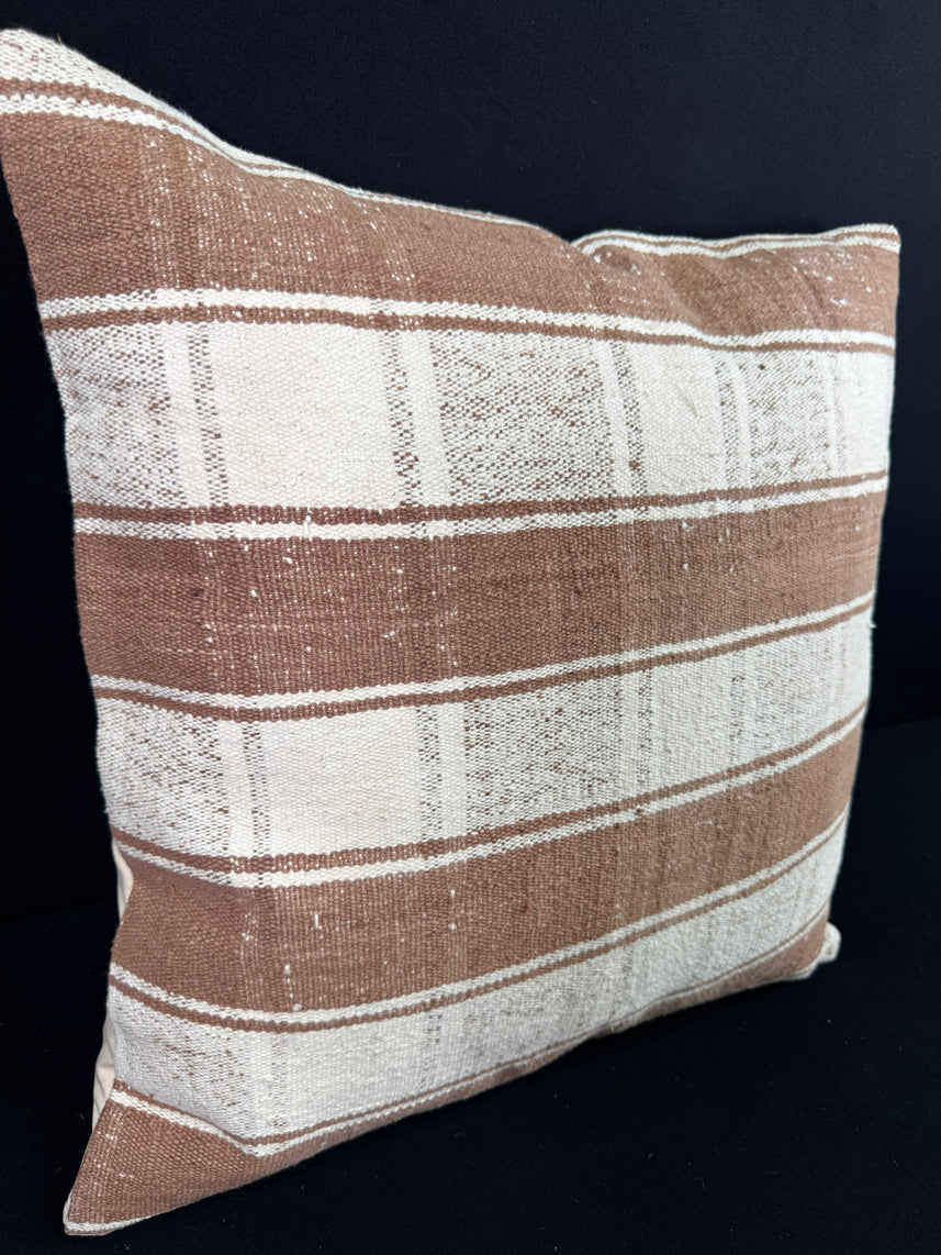 Turkish Hemp Pillow Cushion Natural Beige Brown Pillow Cushion Cover 24x24 #30366