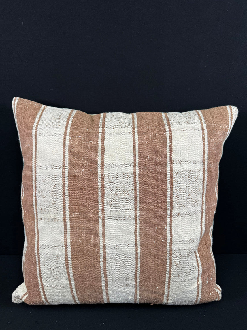 Turkish Hemp Pillow Cushion Natural Beige Brown Pillow Cushion Cover 24x24 #30366