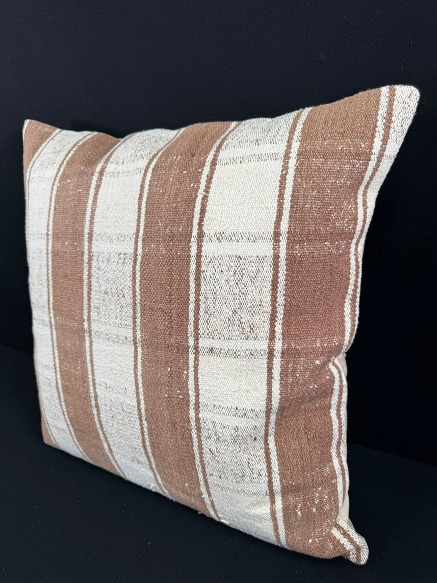 Turkish Hemp Pillow Cushion Natural Beige Brown Pillow Cushion Cover 24x24 #30366