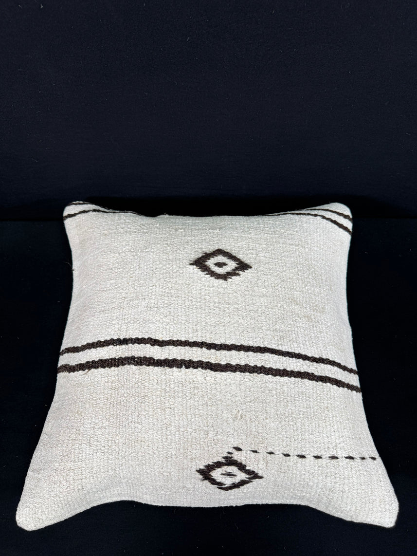 Turkish Hemp Pillow Cushion Natural Beige Brown Pillow Cushion Cover 20x20 #30586