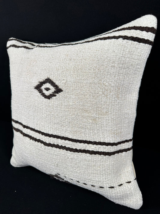 Turkish Hemp Pillow Cushion Natural Beige Brown Pillow Cushion Cover 20x20 #30586